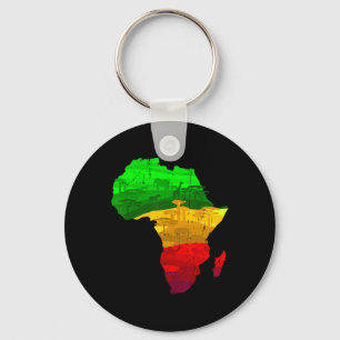 Trots Afrika Kaart Groen Geel Rood Afrikaans Pride Sleutelhanger