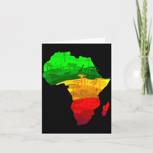 Trots Afrika kaart groen geel rood Afrikaanse trot (Voorkant)