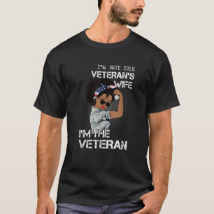 Trots Afrikaans Amerikaans Vrouw Veteraan T shirt 