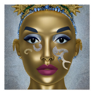 Trots Afrikaans: Mooi Portret Zwarte Geschiedenis Perfect Poster