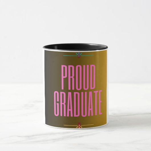 Trots Afstuderen elegant script Mok (Midden)