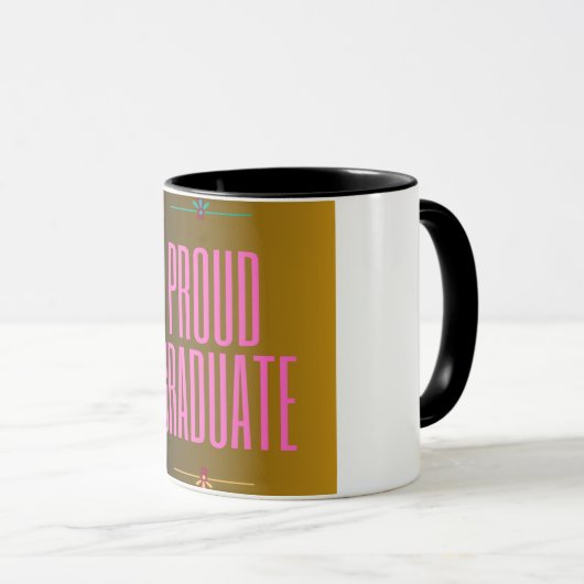 Trots Afstuderen elegant script Mok (Voorkant rechts)