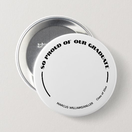 Trots Afstuderen foto Afstuderen Ronde Button 7,6 Cm (Voorkant /achterkant)