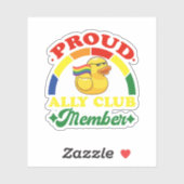 Trots Ally Club Lid Rubber Duck Rainbow Gay Sticker (Vel)