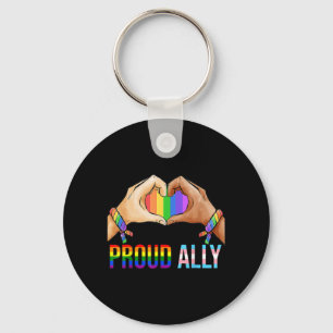 Trots Ally Pride LGBT Transgender Vlag Hart Homose Sleutelhanger
