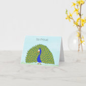 Trots als een Peacock kaart (Gele Bloem)