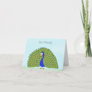 Trots als een Peacock kaart