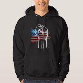 TROTS AMERIKAAN - wit  Hoodie (Voorkant)