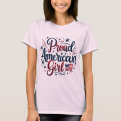 Trots Amerikaans Meisje T-shirt (Voorkant)