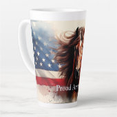 Trots Amerikaans paard Latte Mok (Linkerhoek)