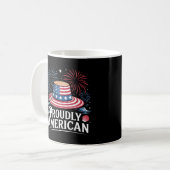Trots Amerikaans - Patriotic Beach Sunhat Koffiemok (Voorkant links)
