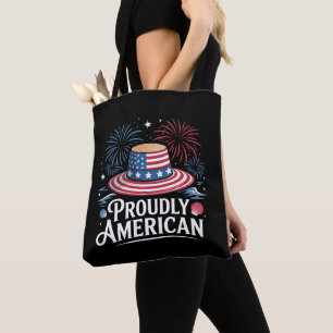 Trots Amerikaans - Patriotic Beach Sunhat Tote Bag