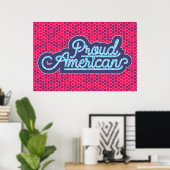 Trots Amerikaans Poster (Thuiskantoor)