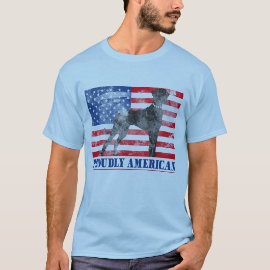 Trots Amerikaanse Grote Deen T-shirt (Voorkant)