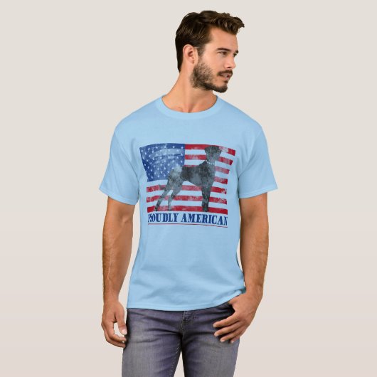 Trots Amerikaanse Grote Deen T-shirt (Voorkant volledig)