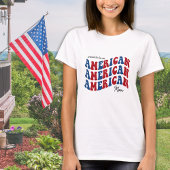 Trots AMERIKAANSE Moeder Rood Blauw Patriottisch 4 T-shirt