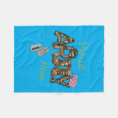 Trots Army Familie Moeder Moederdag Cadeau Fleece Deken (Voorkant (Horizontaal))