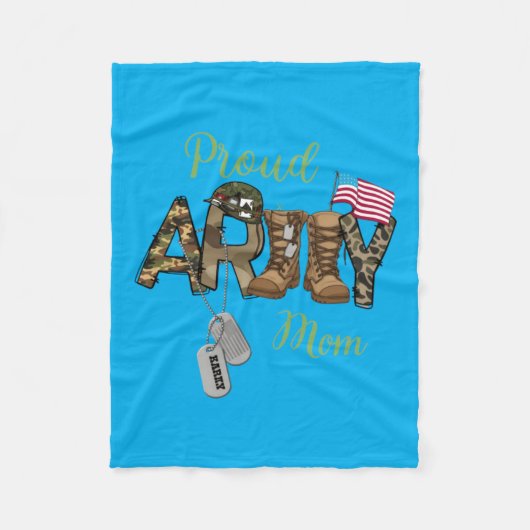 Trots Army Familie Moeder Moederdag Cadeau Fleece Deken (Voorkant)