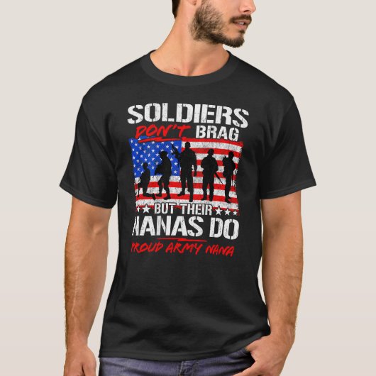 Trots Army Nana Shirt Military Pride Soldiers Don (Voorkant)