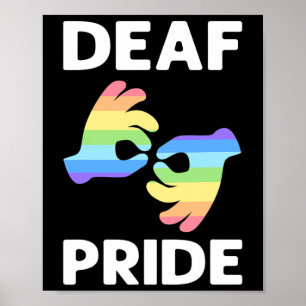 Trots. ASL Bewustzijn Hand Gebarentaal Dove Trots Poster