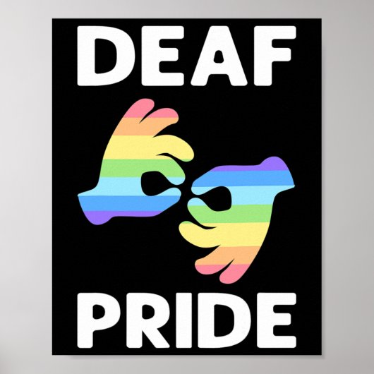 Trots. ASL Bewustzijn Hand Gebarentaal Dove Trots Poster (Voorkant)