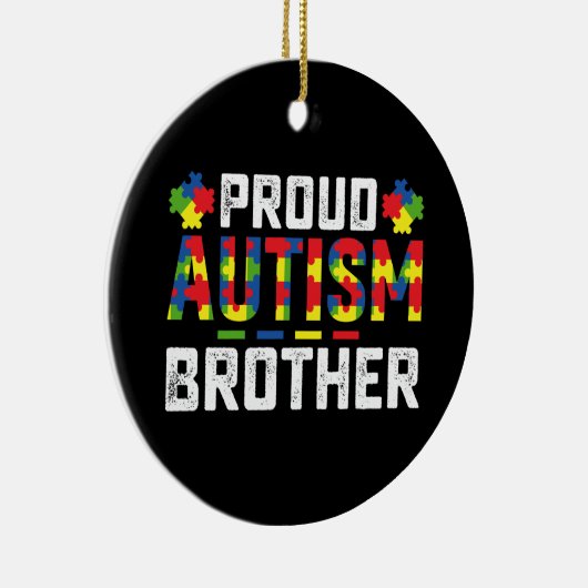 Trots Autisme Broer Bewustzijn Autistische Familie Keramisch Ornament (Rechts)