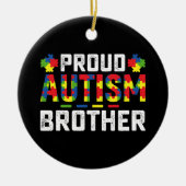 Trots Autisme Broer Bewustzijn Autistische Familie Keramisch Ornament (Voorkant)