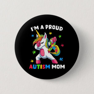 Trots Autisme Mam Dab Dans Ronde Button 5,7 Cm