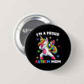 Trots Autisme Mam Dab Dans Ronde Button 5,7 Cm (Voorkant /achterkant)