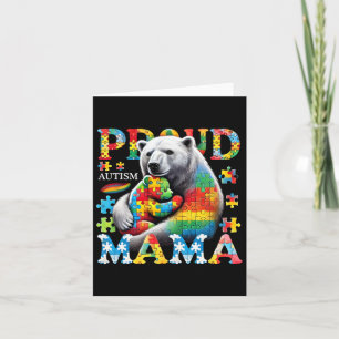 Trots Autisme Mama Beer Liefde Autisme Bewustzijn  Kaart