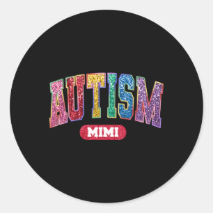Trots Autisme Mimi Autisme Bewustzijn Maand Famili Ronde Sticker