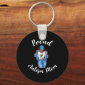 Trots Autisme Moeder Afrikaans Amerikaans Zwart Mo Sleutelhanger (Voorkant)