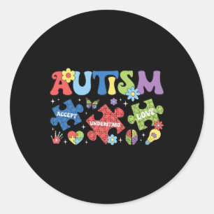 Trots Autisme Moeder Autisme Bewustzijn Acceptatie Ronde Sticker