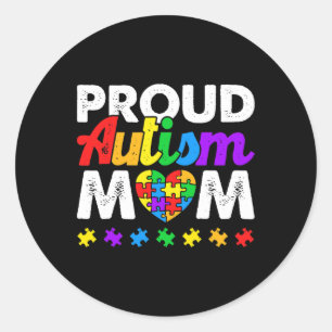Trots Autisme Moeder Autisme Bewustzijn Acceptatie Ronde Sticker