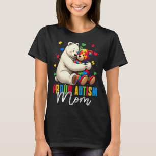 Trots Autisme Moeder Beer Autisme Bewustzijn Autis T-shirt