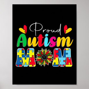 Trots Autisme Moeder Bewustzijn Zonnebloem Poster