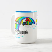 Trots Autisme Momma puzzels Tweekleurige Koffiemok (Voorkant links)