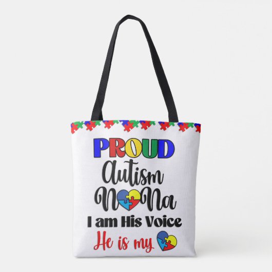 Trots Autisme Nana Shopping canvas tas (Achterkant)