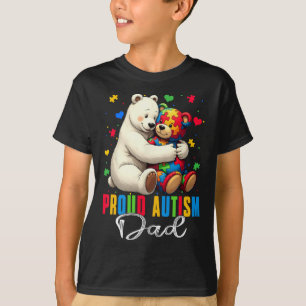 Trots Autisme Papa Beer Autisme Bewustzijn Autisti T-shirt