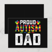 Trots Autisme Papa Bewustzijn Autistische Familie Briefkaart (Voorkant / Achterkant)