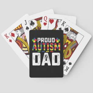 Trots Autisme Papa Bewustzijn Autistische Familie Pokerkaarten