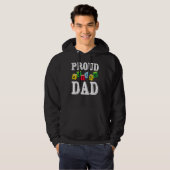 Trots autisme papa voor autistisch kind papa vader hoodie (Voorkant volledig)