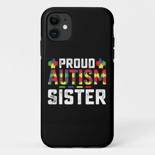 Trots Autisme Zuster Bewustzijn Autistische Famili Case-Mate iPhone Case (Achterkant)