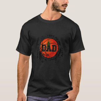 Trots basketbal vader grappige familie bijpassende t-shirt