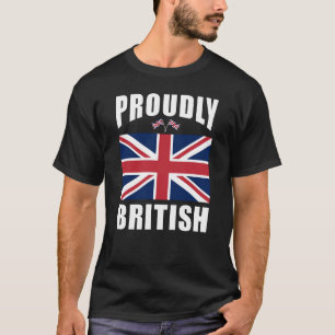 Trots Britse Union Jack Vlag Heren Zwart T-shirt