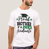 Trots Broeder van het afstuderen zwarte groene pet T-shirt (Voorkant)