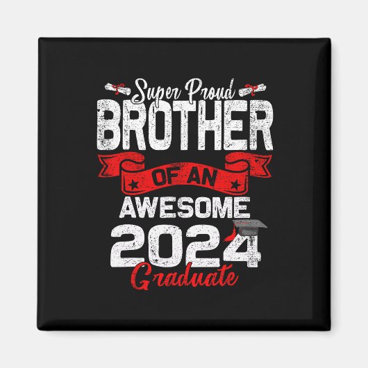 Trots broertje van een 2024 Afstuderen 24 Afstuder Magneet (Voorkant)