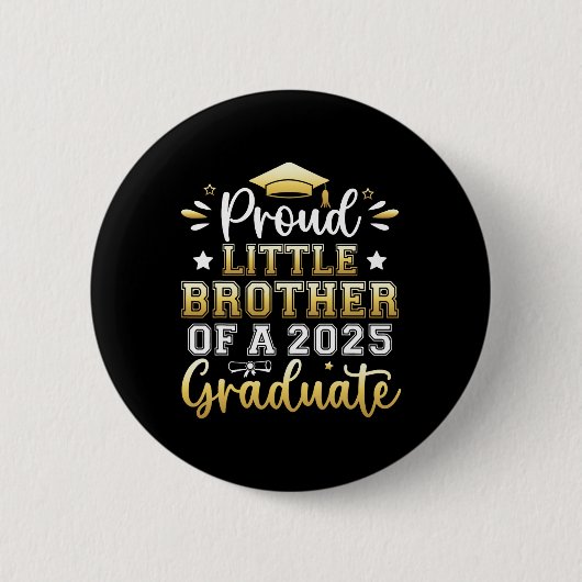 Trots broertje van een Afstuderen senior GRA 2025 Ronde Button 5,7 Cm (Voorkant)