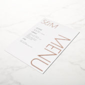 Trots Bruiloftsmenu met Gedrukt Menu Kaarten (Gedraaid)