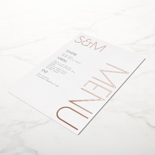 Trots Bruiloftsmenu met Gedrukt Menu Kaarten (Gedraaid)